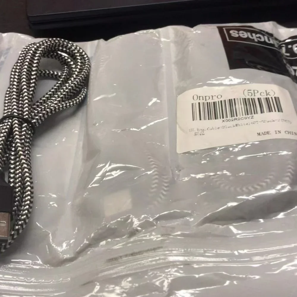 iphone cable 6ft , 5 pack